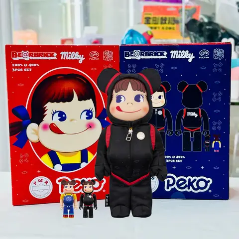 Set Bearbrick POTR Peko-chan, tamaños 100% y 400%, figura coleccionable