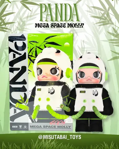 Figura Mega Space Molly Panda, tamaño 400%, art toy coleccionable
